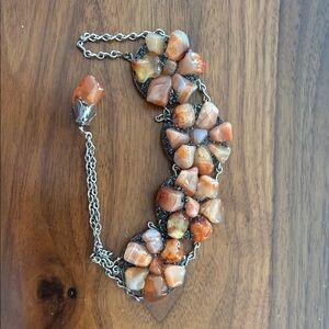 Unique Vintage Elegant Orange Stone Bracelet